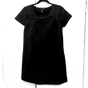 H&M black short sleeved beaded dress size 8